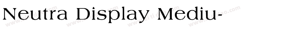 Neutra Display Mediu字体转换